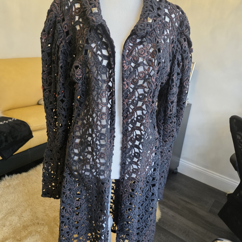 Bnwt Custo Barcelona Crochet Coat